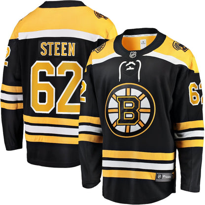Oskar Steen Boston Bruins   Home Breakaway  Jersey - Black