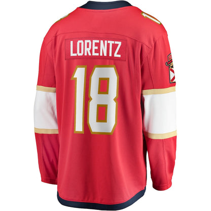 Steven Lorentz Florida Panthers   Home Breakaway Jersey - Red
