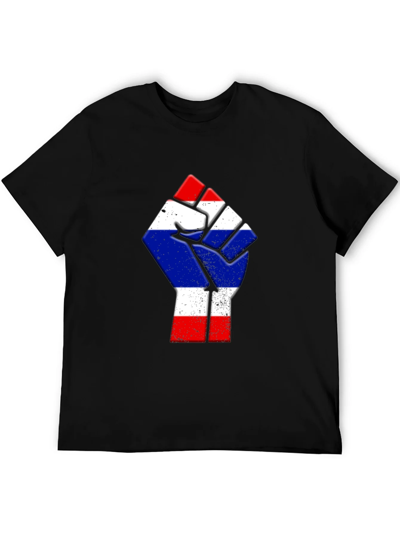 Thailand Flag Fist Black T-Shirt