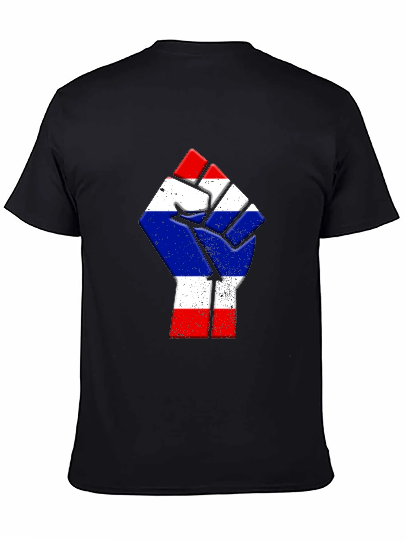 Thailand Flag Fist Black T-Shirt
