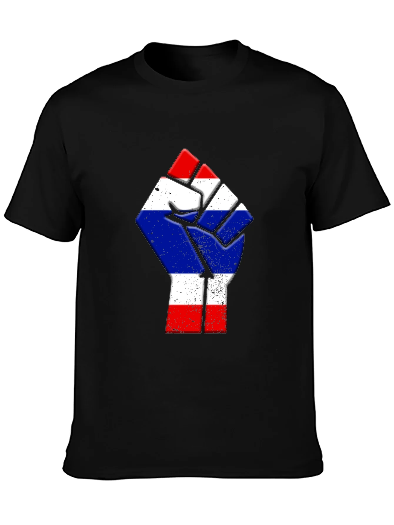 Thailand Flag Fist Black T-Shirt