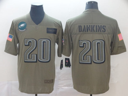 Men's Philadelphia Eagles Brian Dawkins #20 Brown Game Jersey1