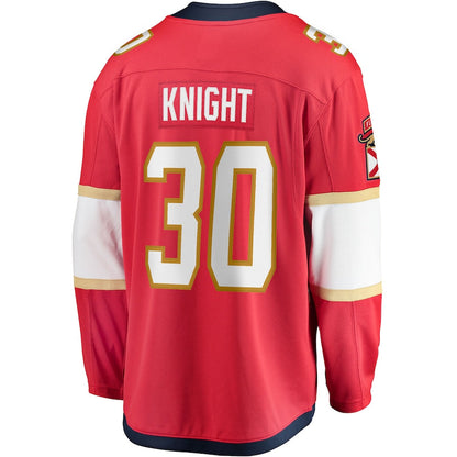 Spencer Knight Florida Panthers   Home Breakaway Replica Jersey - Red