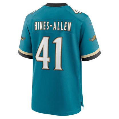 Josh Hines-Allen Jacksonville Jaguars Nike Prowler Throwback   Game Jersey - Teal