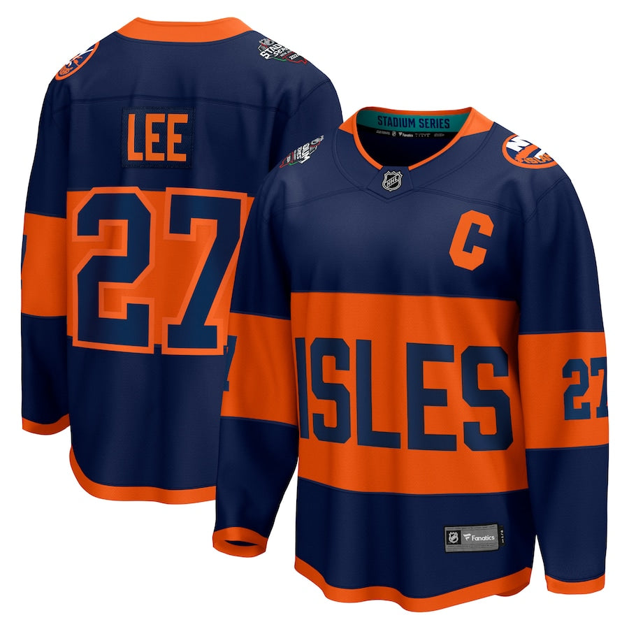 Anders Lee New York Islanders   2024 NHL Stadium Series Breakaway  Jersey  Navy