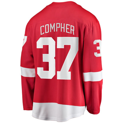 J.T. Compher Detroit Red Wings   Home Breakaway Jersey - Red