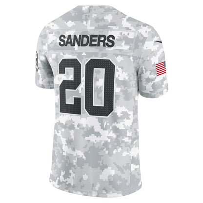 Barry Sanders Detroit Lions Nike 2024 Salute to Service Retired   Limited Jersey - Arctic Camo