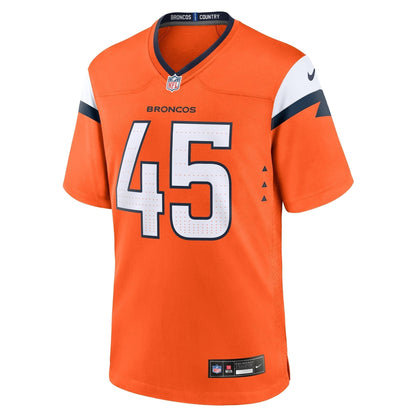 Nate Adkins Denver Broncos Nike Team Game Jersey -  Orange