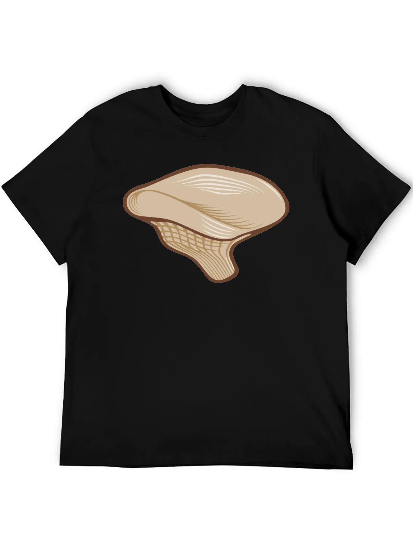 Mushroom Graphic Tee - Casual Black T-Shirt