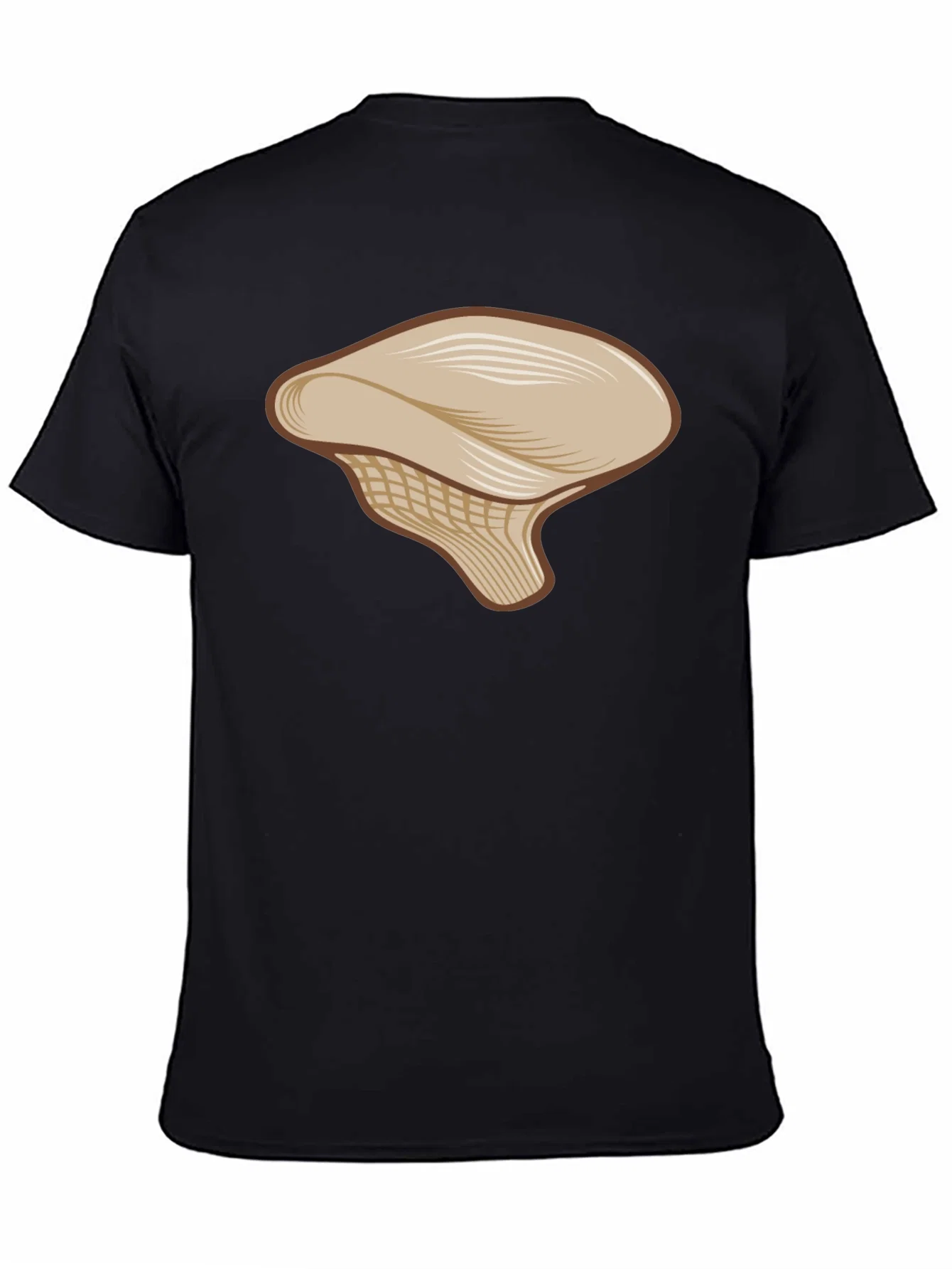 Mushroom Graphic Tee - Casual Black T-Shirt