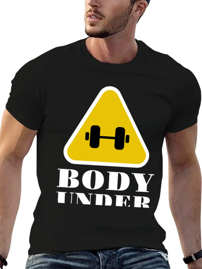 Body Under Construction Black Graphic T-Shirt