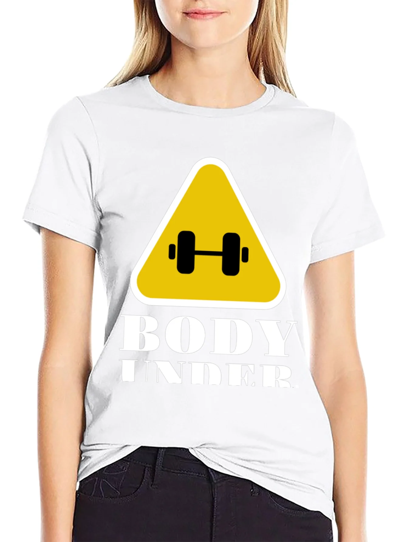 Body Under Construction Black Graphic T-Shirt