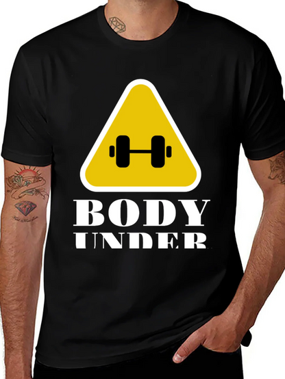 Body Under Construction Black Graphic T-Shirt