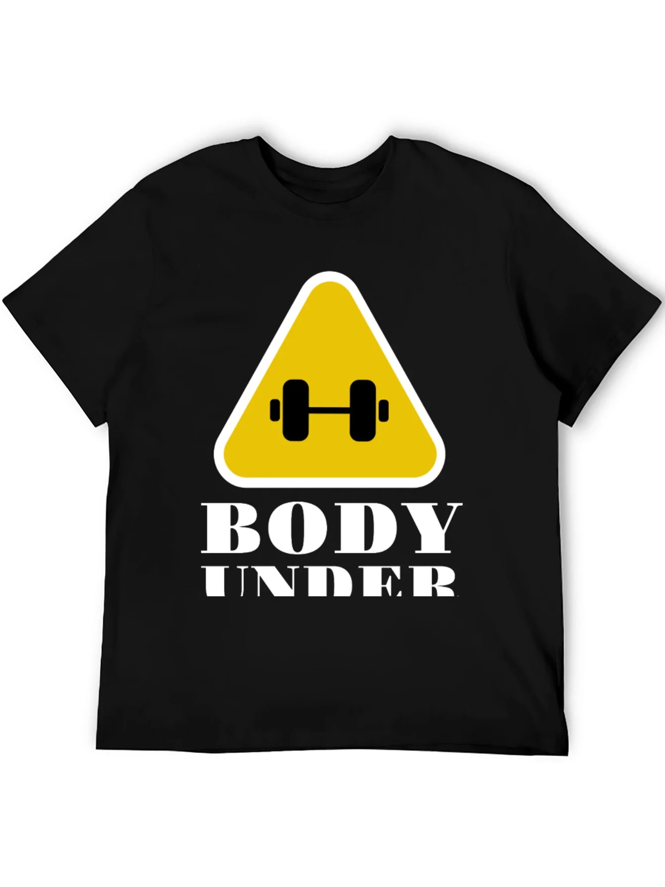 Body Under Construction Black Graphic T-Shirt