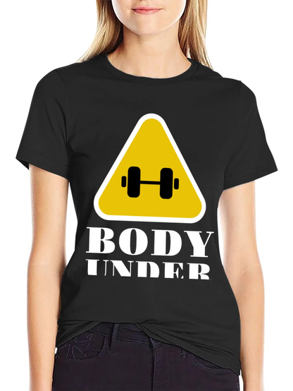 Body Under Construction Black Graphic T-Shirt