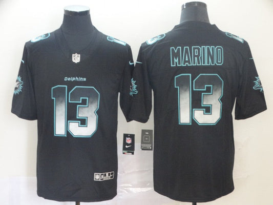 Men's Miami Dolphins #13 Dan Marino Black Authentic Game Jersey1