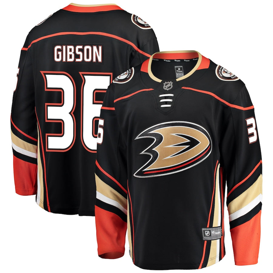 John Gibson Anaheim Ducks   Breakaway  Jersey - Black