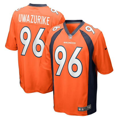 Eyioma Uwazurike Denver Broncos Nike Game   Jersey - Orange