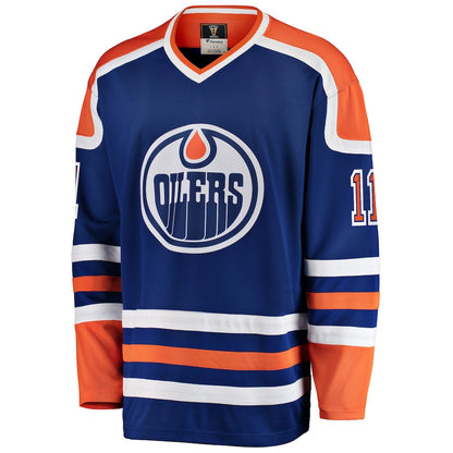 Mark Messier Edmonton Oilers   Premier Breakaway Retired  Jersey - Blue