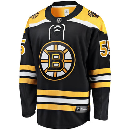 Justin Brazeau Boston Bruins   Home Premier Breakaway  Jersey - Black