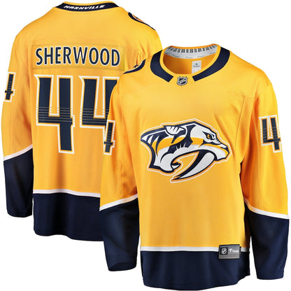 Kiefer Sherwood Nashville Predators   Home Breakaway  Jersey - Gold
