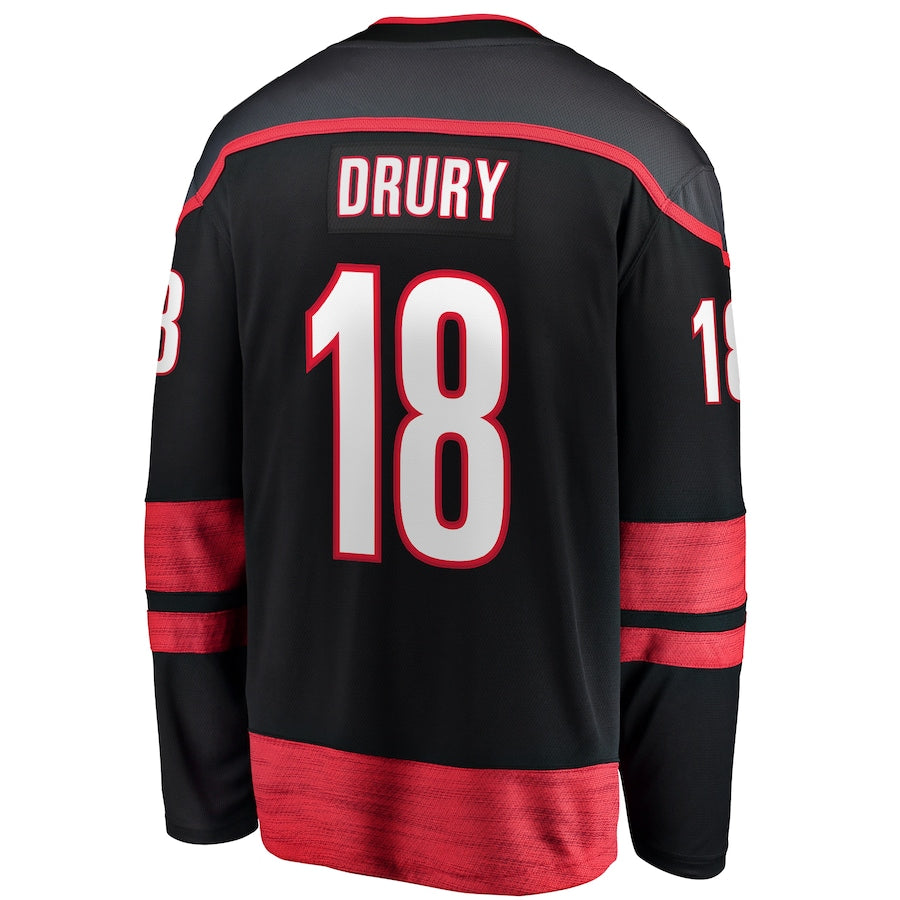 Jack Drury Carolina Hurricanes   Home Premier Breakaway  Jersey - Black