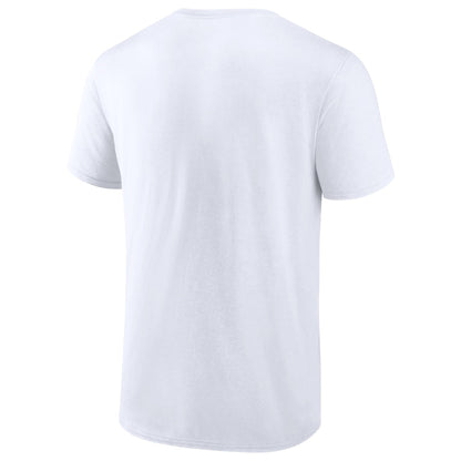 Men's Edmonton Oilers White 2025 Stanley Cup Playoffs Logo T-Shirt