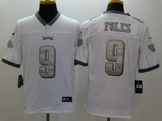 Men's Philadelphia Eagles Nick Foles #9 White Game Player Jersey1