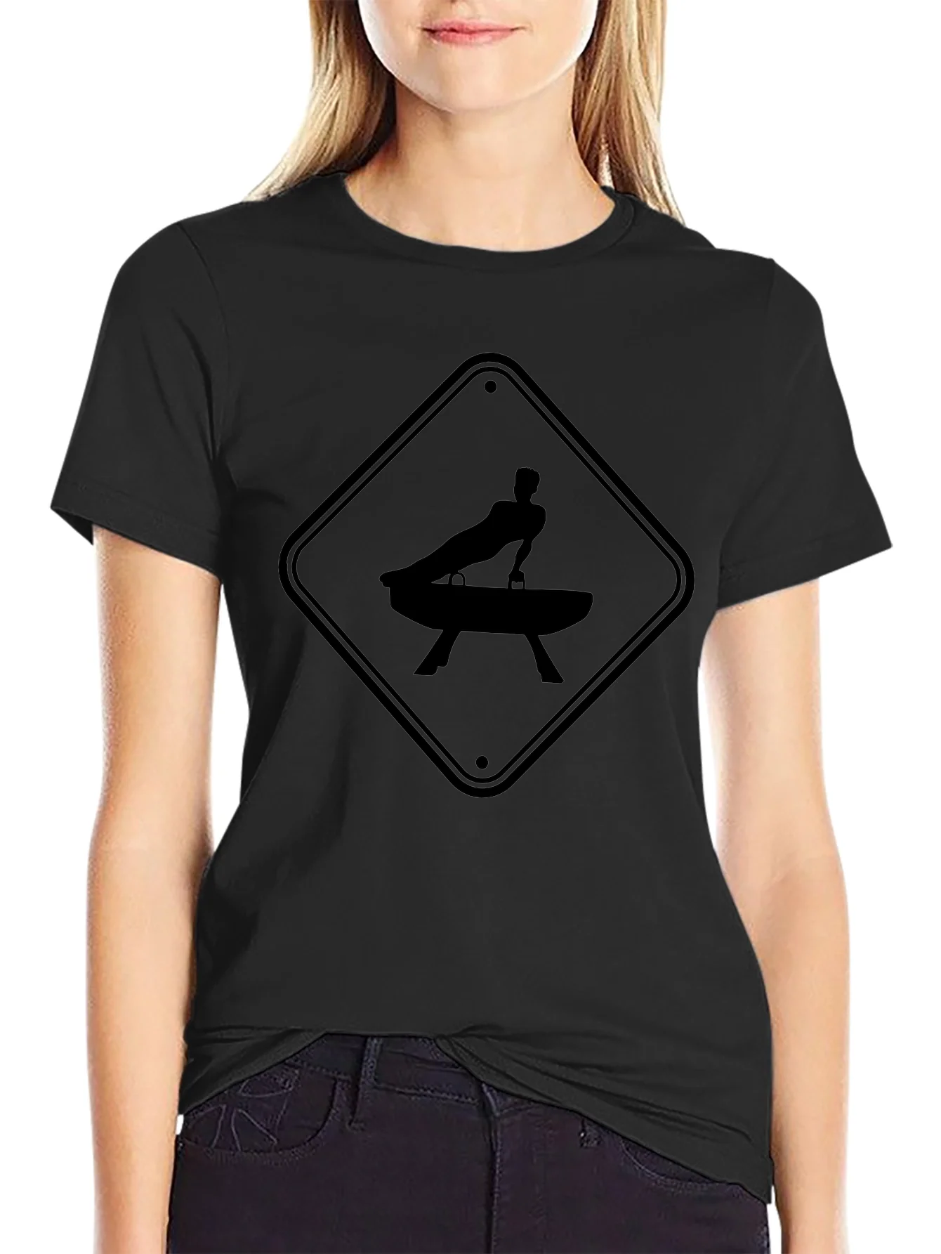 Gymnastics Pommel Horse Warning Sign T-Shirt
