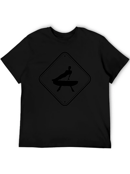 Gymnastics Pommel Horse Warning Sign T-Shirt