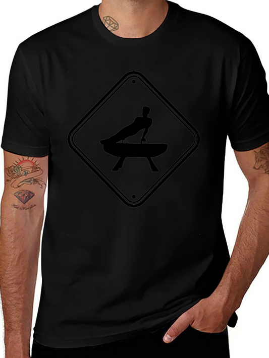 Gymnastics Pommel Horse Warning Sign T-Shirt