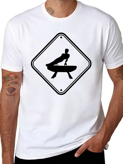 Gymnastics Pommel Horse Warning Sign T-Shirt