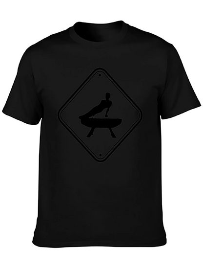 Gymnastics Pommel Horse Warning Sign T-Shirt