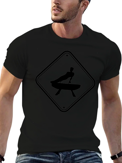 Gymnastics Pommel Horse Warning Sign T-Shirt