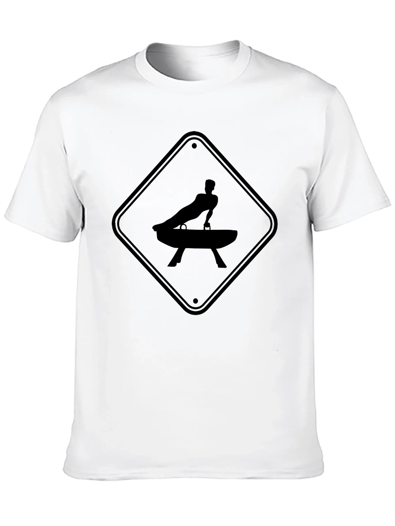 Gymnastics Pommel Horse Warning Sign T-Shirt