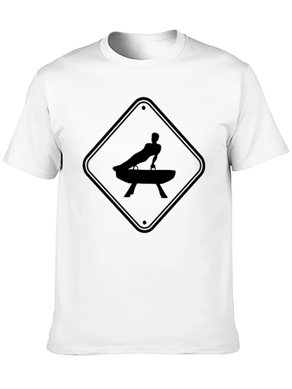 Gymnastics Pommel Horse Warning Sign T-Shirt