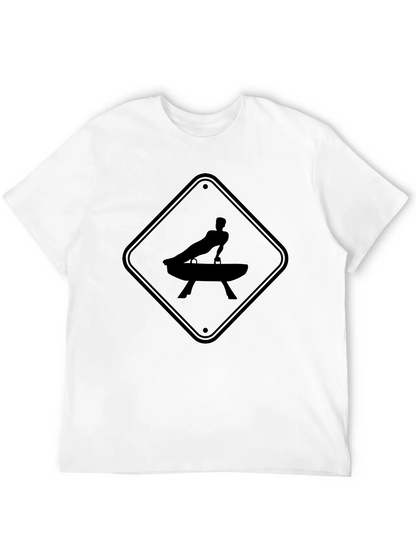 Gymnastics Pommel Horse Warning Sign T-Shirt