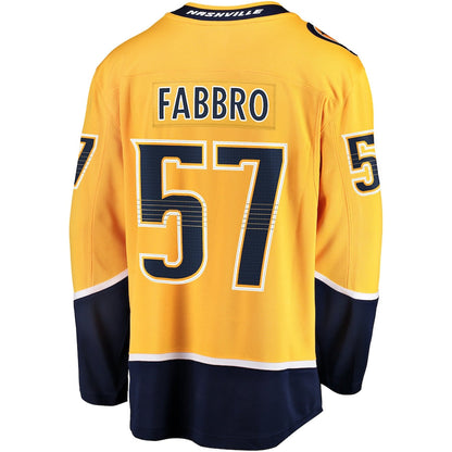 Dante Fabbro Nashville Predators   Replica  Jersey - Gold