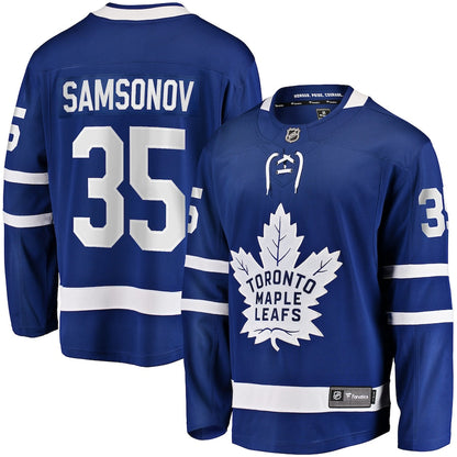Ilya Samsonov Toronto Maple Leafs  Home Breakaway  Jersey - Blue