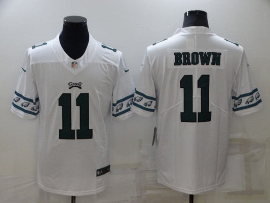 Men's Philadelphia Eagles A.J. Brown #11 White Player Jersey1