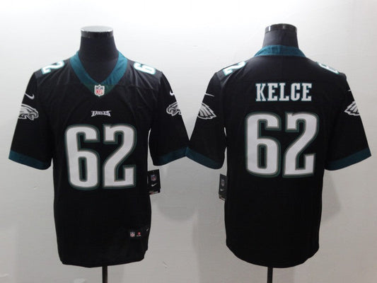 Men's Philadelphia Eagles Jason Kelce #62 Black Game Jersey1