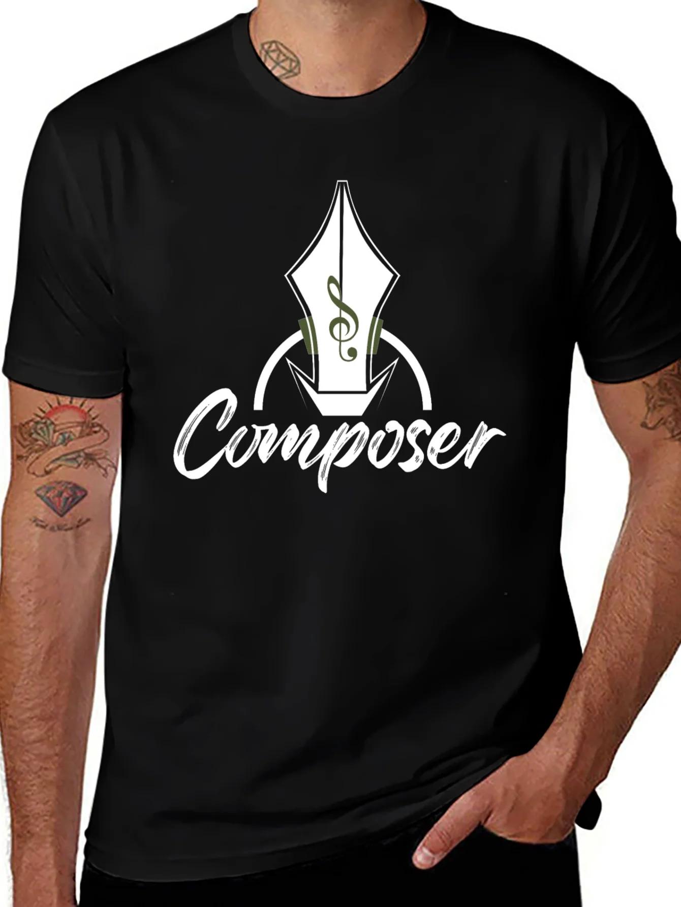 Composer T-Shirt - Music Pen Design