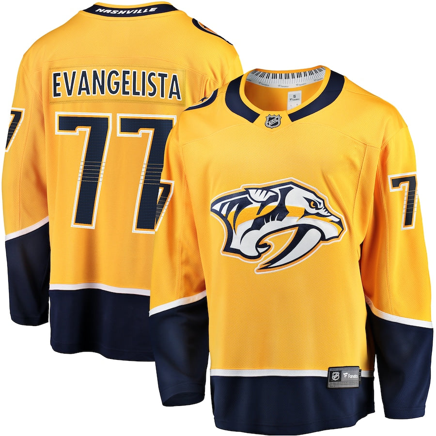 Luke Evangelista Nashville Predators   Premier Breakaway  Jersey - Gold