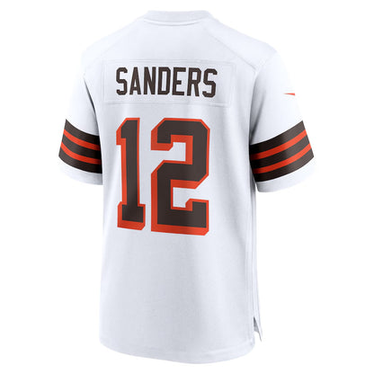 Men's Cleveland Browns Shedeur Sanders Nike White 2025 NFL Draft 2nd Alternate Game Jersey