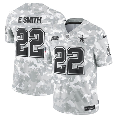 Emmitt Smith Dallas Cowboys Nike 2024 Salute to Service Retired   Limited Jersey - Arctic Camo