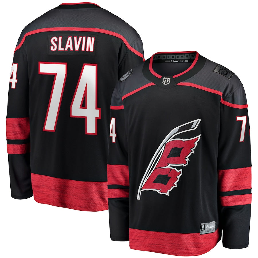Jaccob Slavin Carolina Hurricanes   Home Breakaway  Jersey - Black