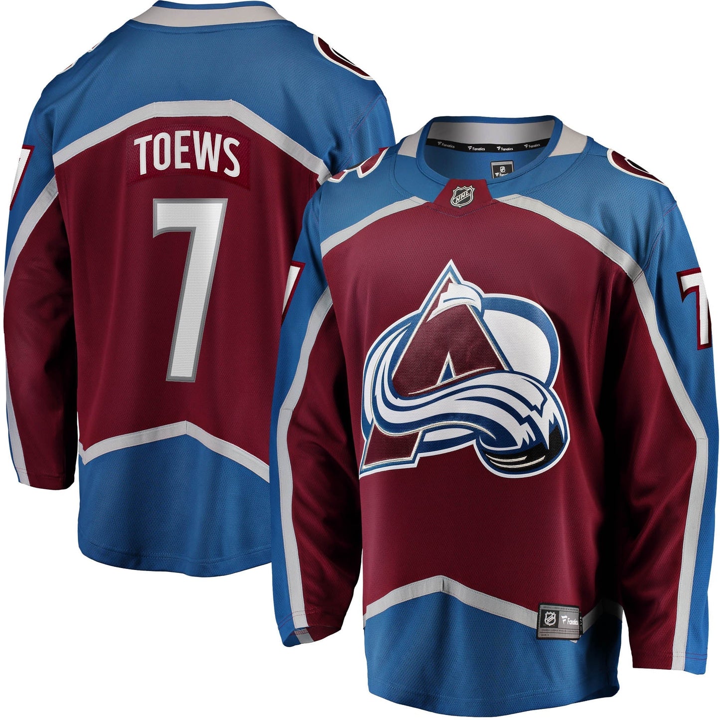 Devon Toews Colorado Avalanche   Home Breakaway  Jersey - Burgundy