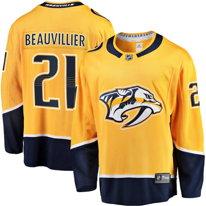 Anthony Beauvillier Nashville Predators   Premier Breakaway  Jersey - Gold
