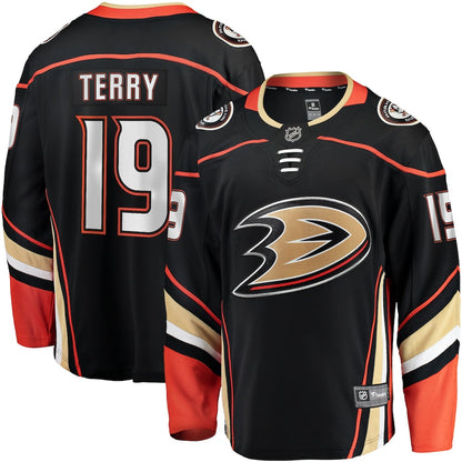 Troy Terry Anaheim Ducks   Home Team Breakaway  Jersey - Black
