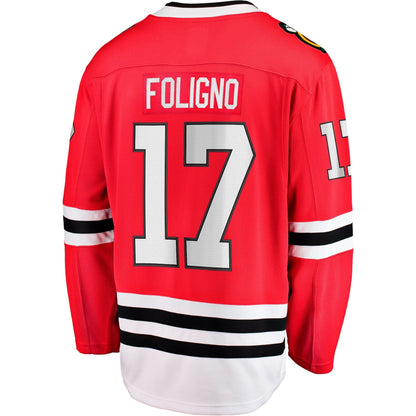 Nick Foligno Chicago Blackhawks   Home Breakaway Jersey - Red